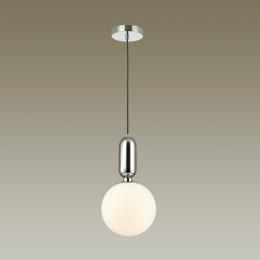 Odeon light 4670/1 PENDANT ODL20 347 хром/белый Подвес E27 1*40W (тип лампы СВЕЧА) 220V OKIA  - 6 купить